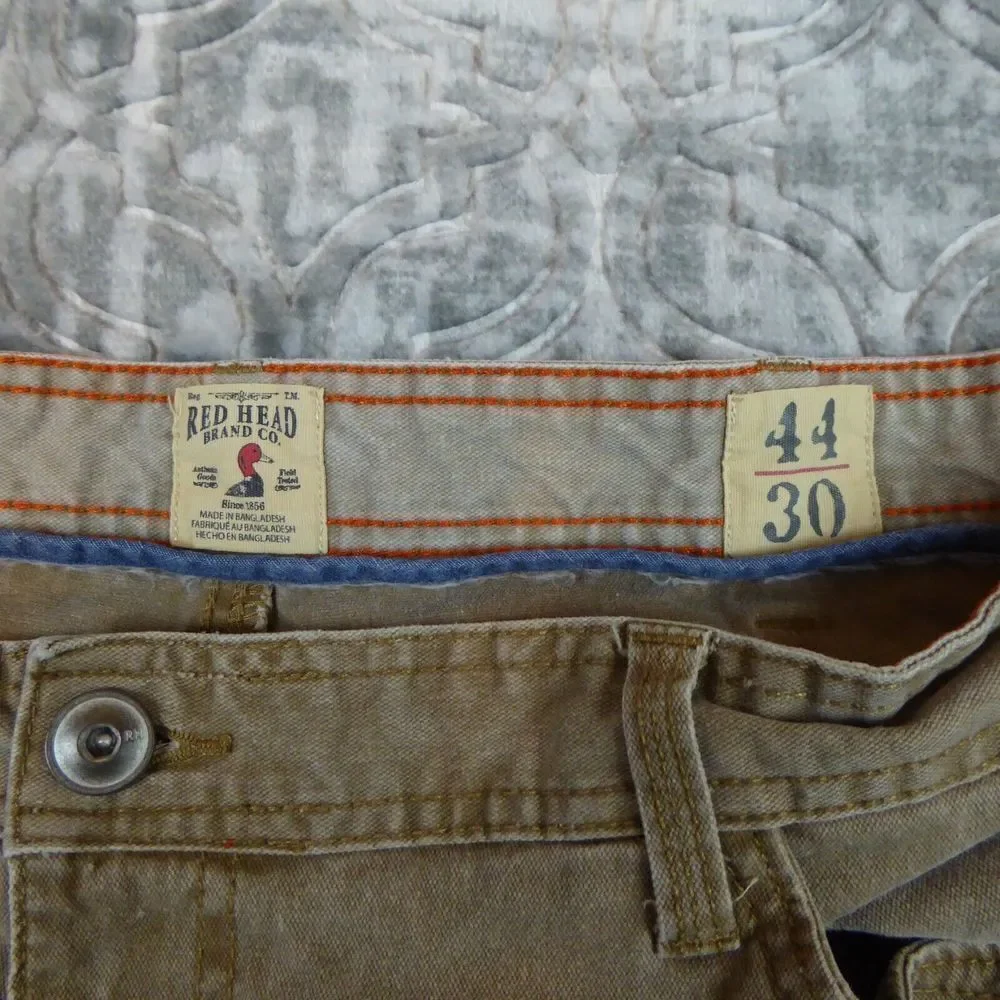 Redhead Pants Mens 44x30 Beige Field Hiking Outdoors Camping Chino Khaki - Picture 7 of 12